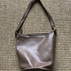 Vintage Coach XL Bucket Bag Taupe